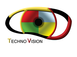تصميم شعار لوجو شركة تكنو فيجن لتكنولوجيا المعلومات