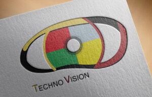 تصميم شعار لوجو شركة تكنو فيجن لتكنولوجيا المعلومات