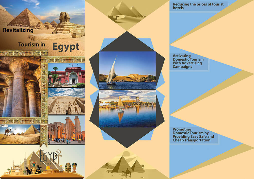 تصميم مطوية بروشور تنشيط السياحة في مصر