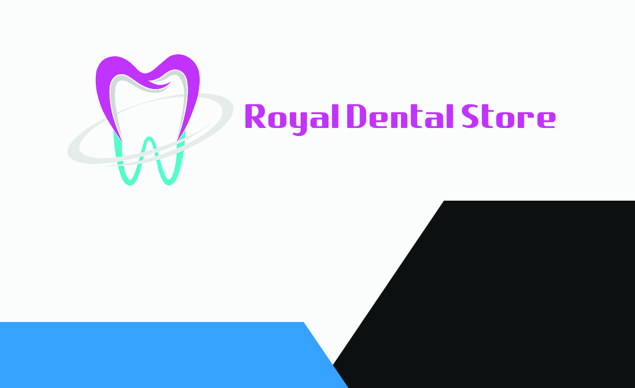 تصميم كارت بيزنس شركة رويال دنت لمستلزمات الأسنان وتجهيز العيادات